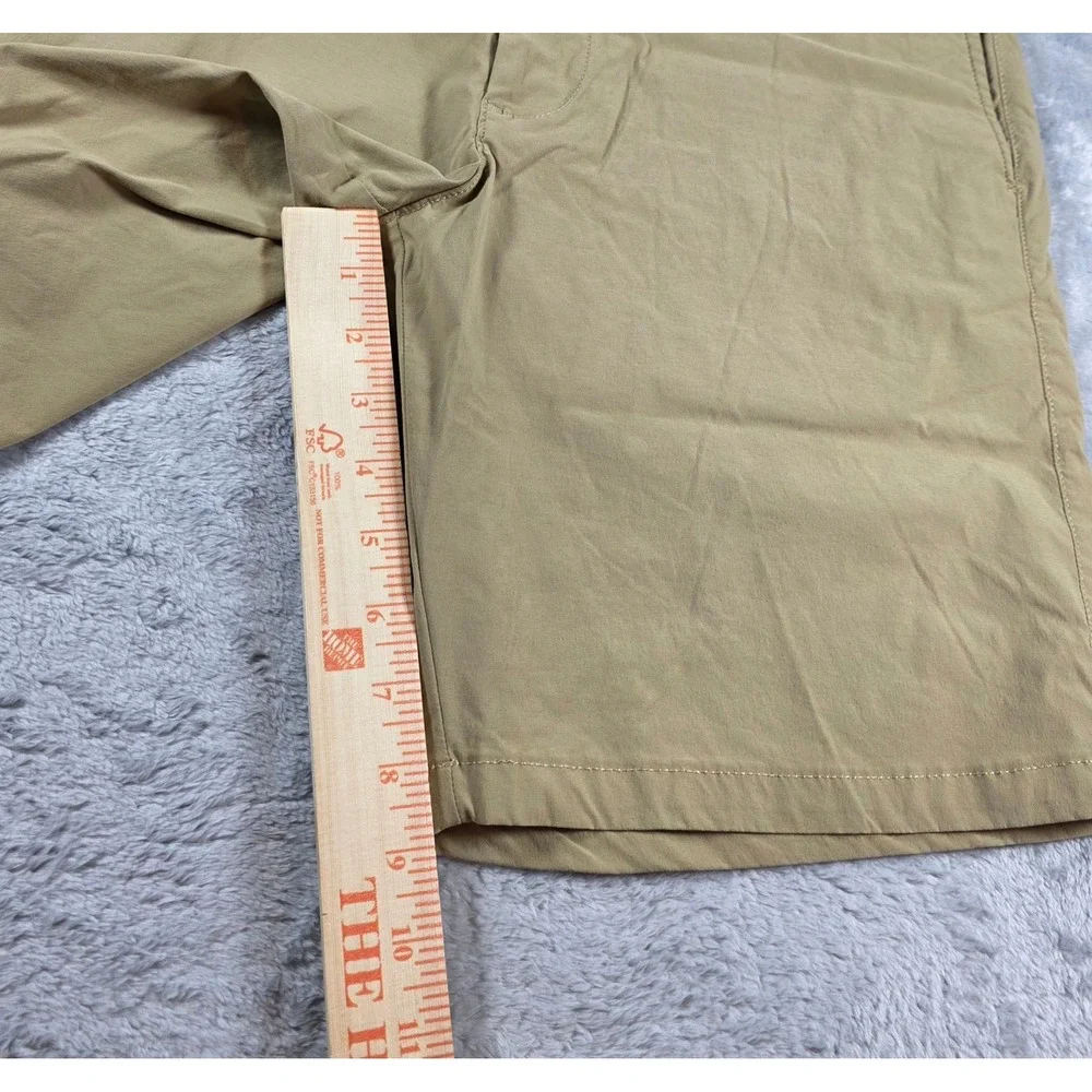 J.Crew Men 34 Khaki Tech Shorts Stretch 9" Inseam Re-Imagined Casual Golf - Picture 4 of 10